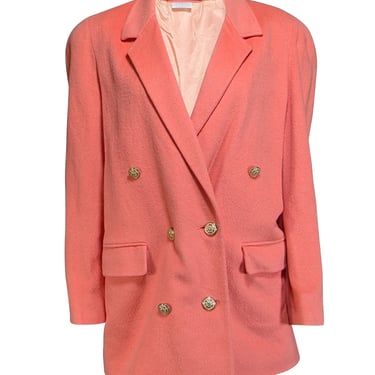 Burberry - Salmon Pink Wool Blend Blazer Sz 10