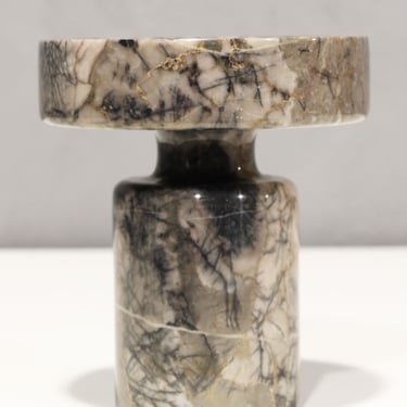 Angelo Mangiarotti Gray Marble Vase