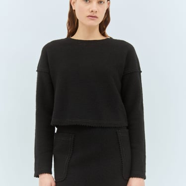 Max Mara Women Wool And Cashmere Cropped Sweater