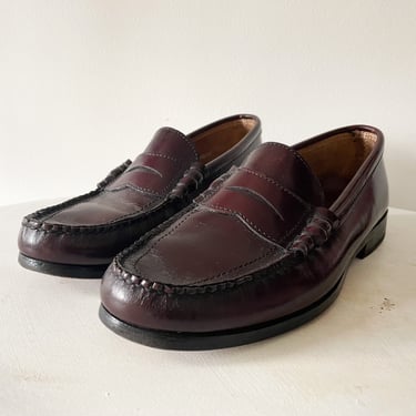 Vintage ‘70s ‘80s Towncraft cordovan penny loafers, genuine leather upper & sole | Academia, Ivy Style, prep, men’s 9.5 D 