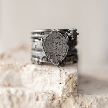 'About Love and Other Tales' Sterling Silver Ring