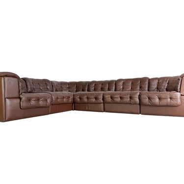 Original De Sede Corner Sofa DS 11 Midcentury Leather Patchwork 