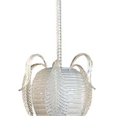 A Murano 1950s Berry-form Frosted Glass Pendant Light
