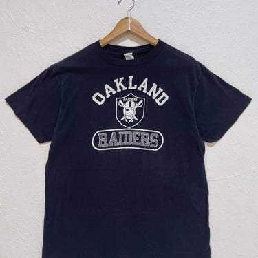 Vintage 1980s Oakland Raiders Black T-Shirt Sz. XL