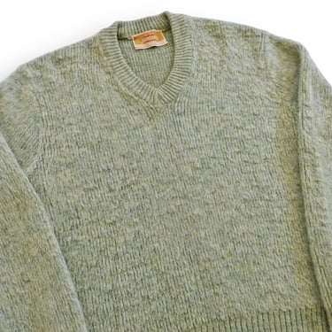 Vintage 60s Neon Green Mohair Knit Sweater M - 1960s | Milk Teeths