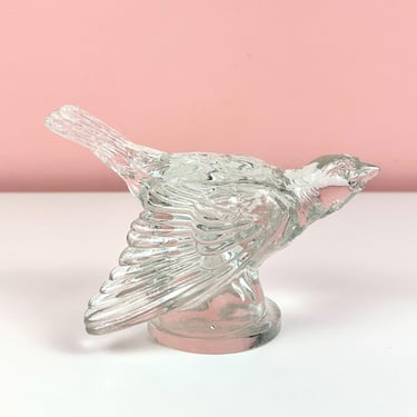 Bohemian Glass Bird Sculpture/Paperweight 