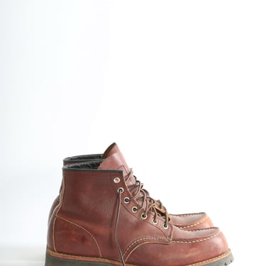 Vintage Red Wings 8146 Roughneck 6-Inch brown Leather Heritage Boots Made in USA Men's work boots Sz. 9 