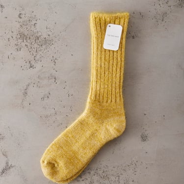 Fog Linen Mohair Socks, Yellow