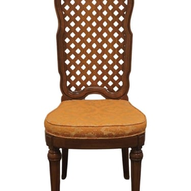 THOMASVILLE FURNITURE Portfolio Collection Italian Mediterranean Lattice Back Dining Side Chair 5561-853 