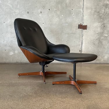 1960's George Mulhauser MR Chair And Ottoman For Plycraft