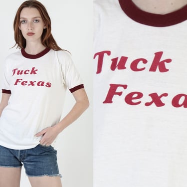 70s Sportswear Brand Tuck Fexas Ringer T Shirt 