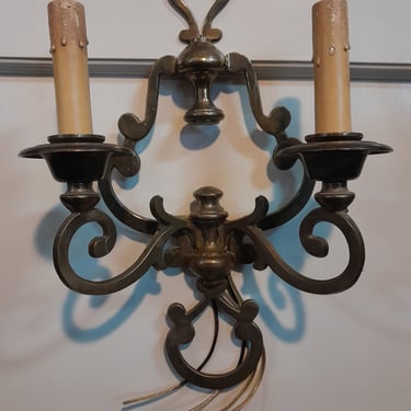 Double Arm Brass Vintage Sconce