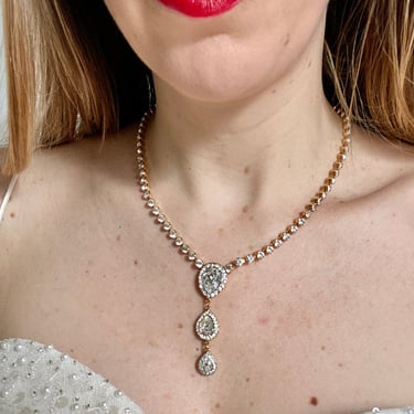 Vintage Designer Swarovski Crystal Pendant Necklace