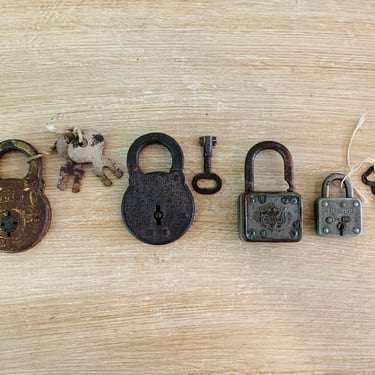 Vintage Master Lock, Reese, and Safe Six Lever Padlocks with Keys - Lot of 4 