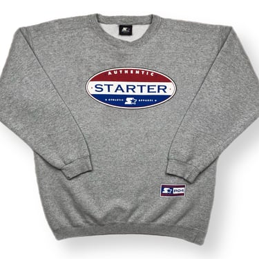 Vintage 90s Starter Brand Made in USA Double Sided Graphic Crewneck Sweatshirt Pullover Size Medium/Large 