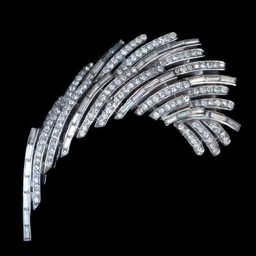 Trifari 'Lightning' Rhinestone Brooch