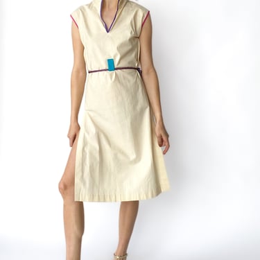 1970s Emilio Pucci Ivory Sheath Dress, sz. S