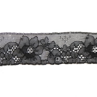Antique French Maline Lace 1.25” - Black - 3 Yards 