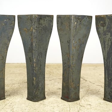 Set of 4 Reclaimed Gray Cast Iron Table Legs