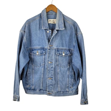ジャケット・アウター <Eddie Bauer> Denim Trucker Jacket 90s VINTAGE Eddie Bauer Jacket Mens M Blue Denim Jean Trucker