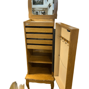 Light Wood Jewelry Cabinet