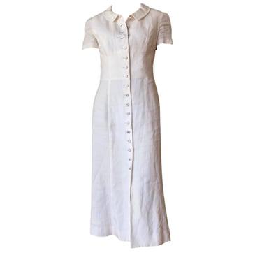 Chanel White Button Down Dress
