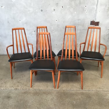 Set of Six Danish Teak Neils Kofad &quot;Eva&quot; Chairs