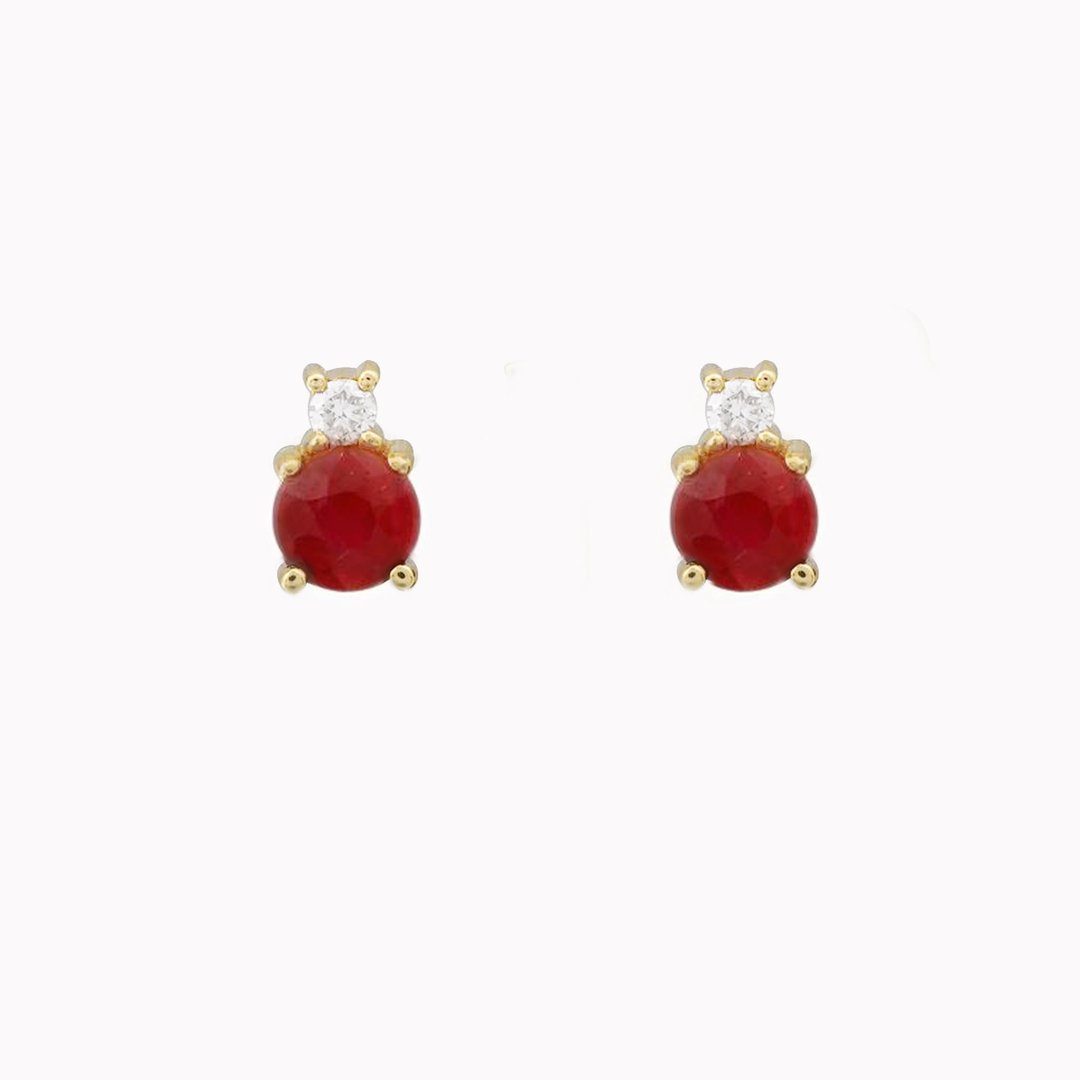 Ruby & Diamond Stud Earrings | Eliza Page | Second Street District ...