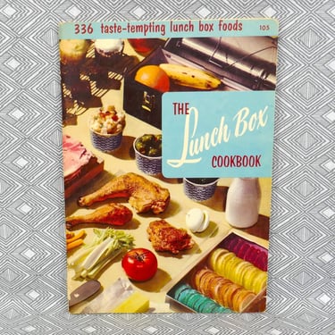 The Lunch Box Cookbook (1955) by Culinary Arts Institute - Small Booklet Mid Century MCM Recipes Illustrations - Vintage 1950s Cook Book 