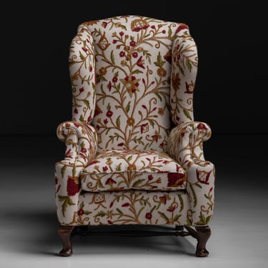 Wingback in Floral Linen