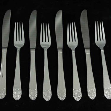 8 Piece Set of New Waldorf Art Deco Dinner Knives &#038; Forks