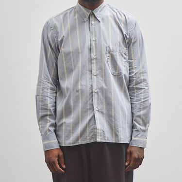 Universal Works Lazy Day Shirt, Sydney Stripe Blue