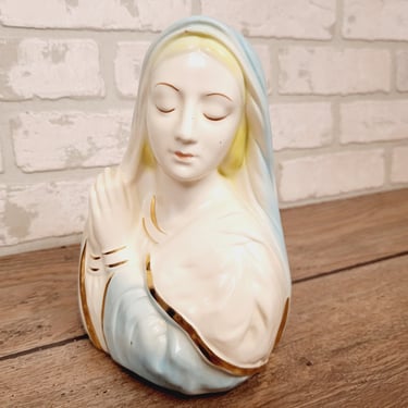 Vintage Mother Mary Virgin Mary Dish/Container/Planter 