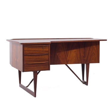 Peter Lovig Nielsen Mid Century Danish Rosewood Boomerang Desk - mcm 