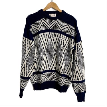 90s wool blend nordic pullover sweater - NWT - size large 