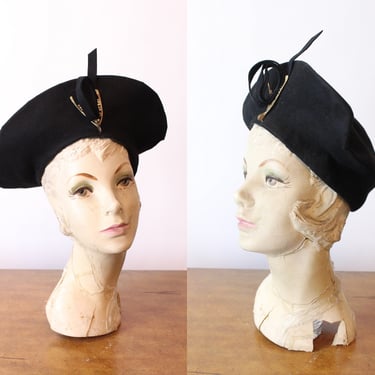 1930s The May Co TALL BRIM wishbone hat | new fall 