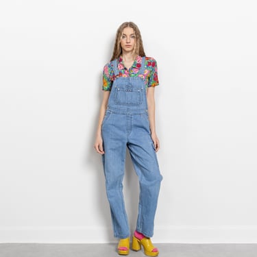 VINTAGE DENIM OVERALLS Baggy Jean Dungarees Cargo Pockets / Small 