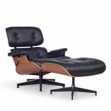 Charles and Ray Eames for Herman Miller Mid Century Walnut Chair and Ottoman - mcm 