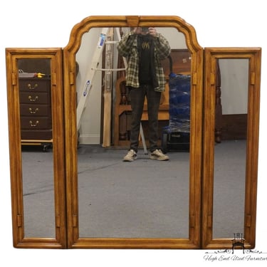 DREXEL HERITAGE Chartwell Collection Rustic European 55" Tri-View Dresser Mirror 114-250 