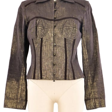 Christian Dior Metallic Bustier Jacket