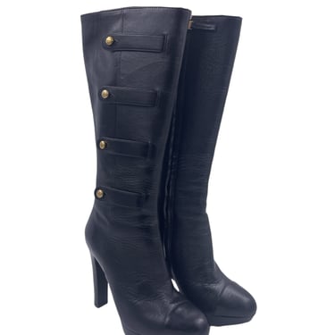Fendi Black Leather Boot 
