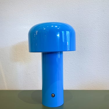 Blue Mushroom LED Lamp