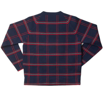 Aquarius Cocktail VINTAGE SKI SWEATER - Navy Plaid