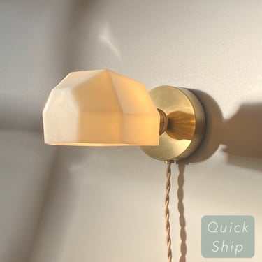 QUICK SHIP • Plug in Wall Sconce • Ira • Dimmable Wall Lamp • Bedside Reading Light 