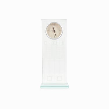 Bulova Frank Lloyd Wright Art Glass Clock 