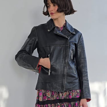 British Leather Moto Jacket (M)