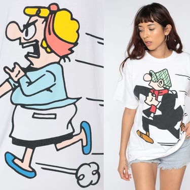 Andy Capp Comics Shirt Flo Tshirt 90s Graphic Shirt Vintage Tee Reg Smythe Retro T Shirt Mirror Group Double Sided Large L 