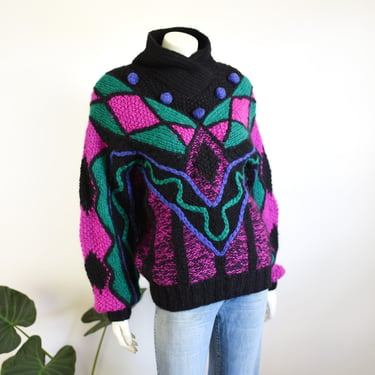 I.B. Diffusion 80s Pom Pom Sweater - M/L 