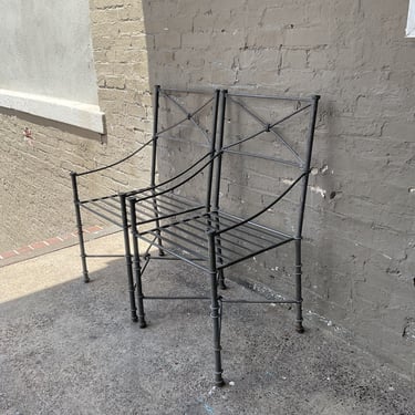 Pair of Neoclassical Style Patio Chairs