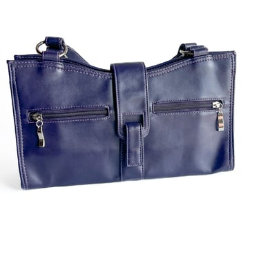 Y2K Purple Leather Shoulder Bag